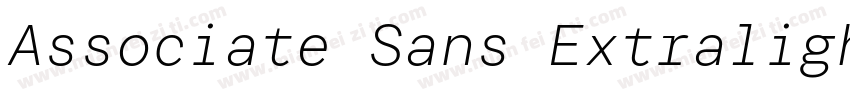 Associate Sans Extralight字体转换